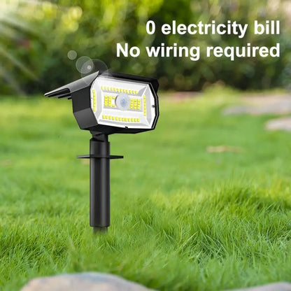 72/68 LED Solar Landscape Lights, IP65 Waterproof Outdoor Solar Light with 3 Modes, Solar Garden Spotlight for Yard, Lawn, Walkway.