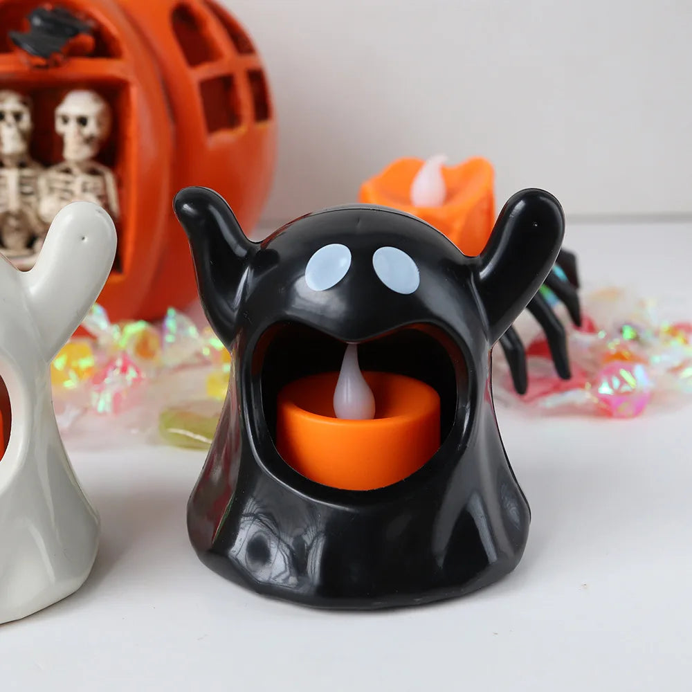 1PC Halloween Ghosts Candle Holder LED Candlestick Lighting Candleholder Candle Holder Halloween Decoration