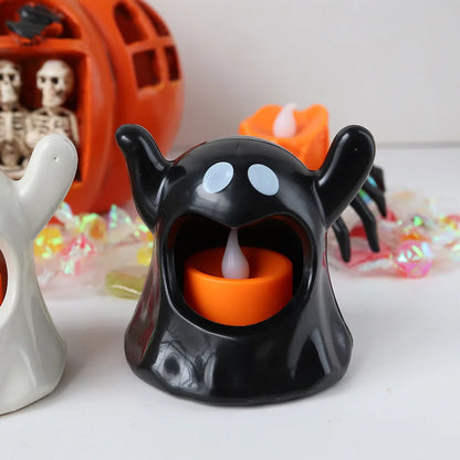1PC Halloween Ghosts Candle Holder LED Candlestick Lighting Candleholder Candle Holder Halloween Decoration