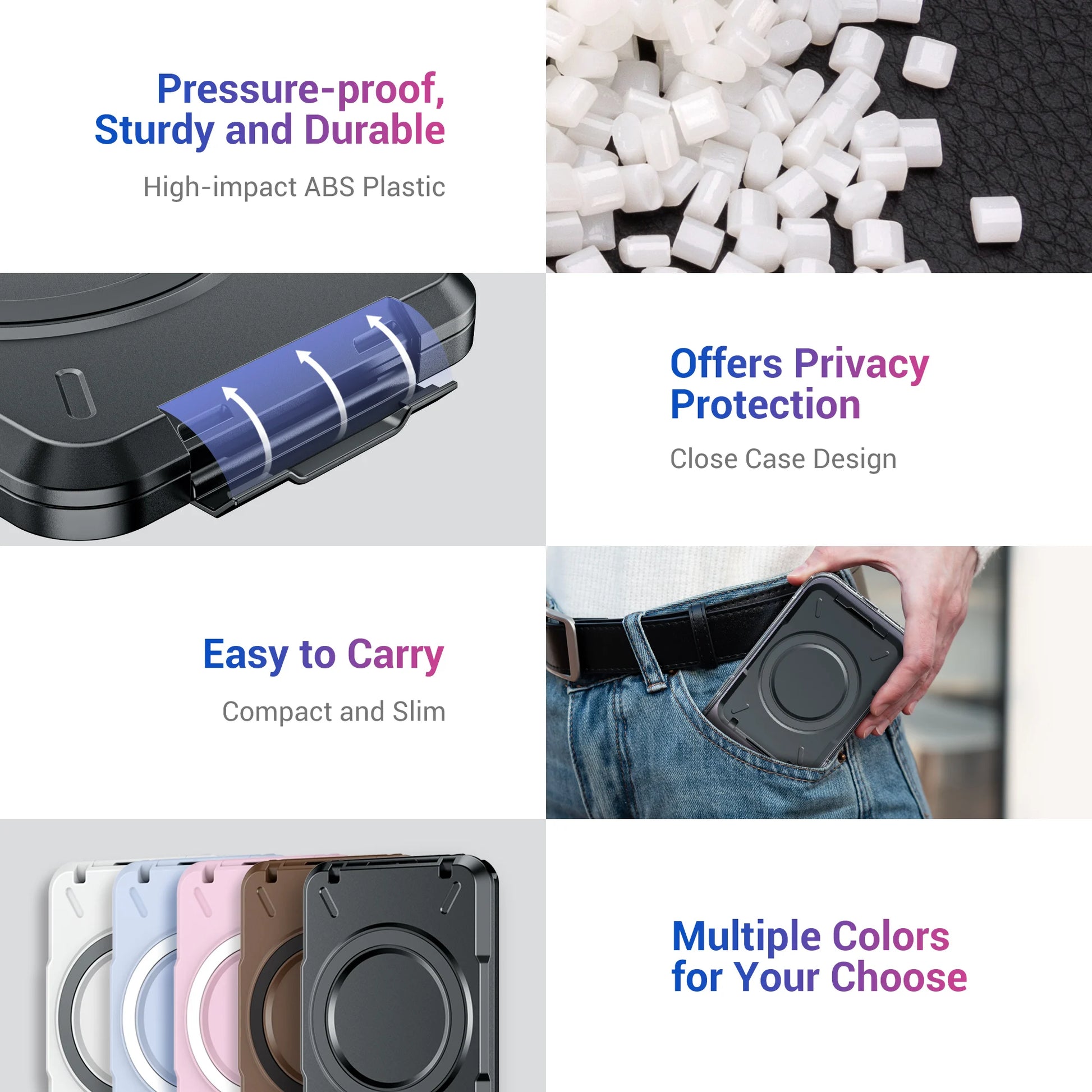 Magnetic Wallet & Card Holder with RFID Blocking Function for iPhone 14 15 Pro/ Pro Max/ 13 Pro Max/ 13 Pro 12 11 MagSafe Wallet - 02ALABA