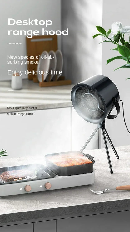 New Portable Exhaust Fan Small Kitchen Hood Extractor Barbecue USB Supply Desktop Range Hoods Mini Suction Cooker Hood