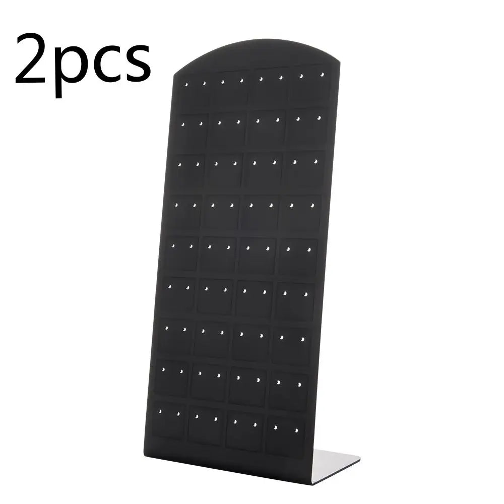 2pcs 48/72Holes Portable Earrings Ear Studs Holder Plastic Jewelry Display Holders Earring Showcase Organizer Stand Storage Rack