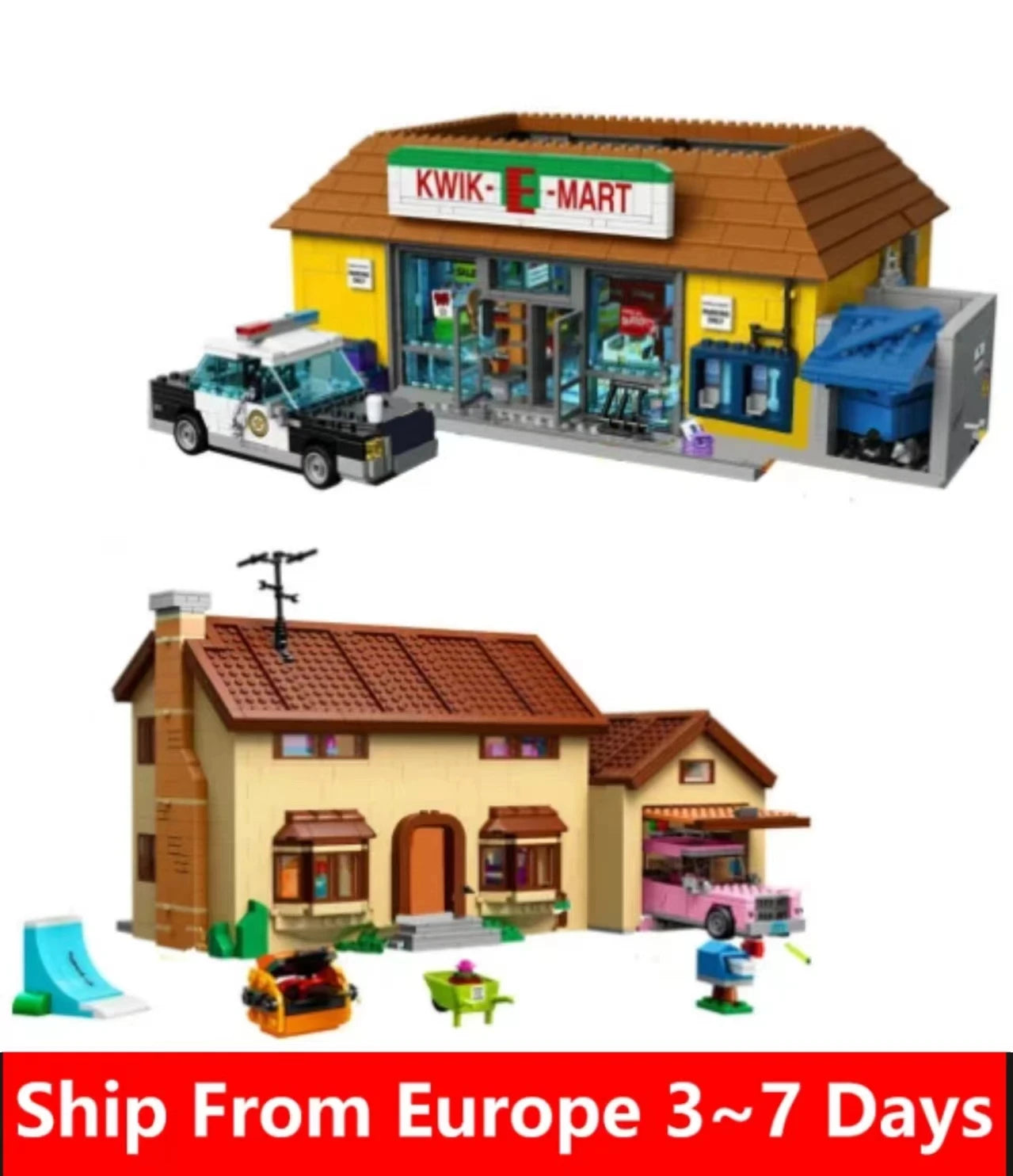 Available now: The Kwik-E-Mart and Supermarket House Model Building Block Sets 16004, 16005, 71016, 71006 - ideal toys for birthdays and Christmas gifts. - 02ALABA