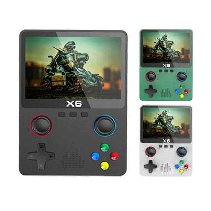 New X6 3.5Inch IPS Screen Handheld Game Player, Dual Joystick 11 Simulators GBA Video Game Console for kids - 02ALABA
