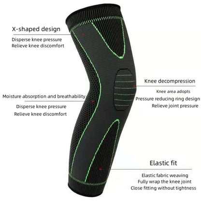 1 Pc Compression Knee Pad - Extended Support Sport Sleeve, Elastic Brace for Arthritis & Joint Pain Relief