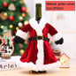 2024 Christmas Wine Bottle Cover Set, Golden Velvet Dress and Cap, Wine Bottle Bag Sleeve for Xmas and New Year Dinner Table Decoration. - 02ALABA