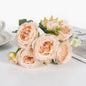 Artificial Flowers Fake Silk White Peonies Used for Home Room Vase Decoration Christmas Wreath Wedding Bouquet Party Accessories
