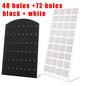 2pcs 48/72Holes Portable Earrings Ear Studs Holder Plastic Jewelry Display Holders Earring Showcase Organizer Stand Storage Rack