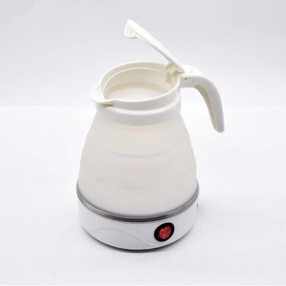 220V 0.6L Mini Folding Kettle Portable Water Heater 600W Silicone Compression Electric Kettle Home Kettle Easy To Travel