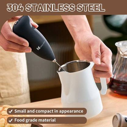 Handheld Electric Milk Frother, Coffee Foamer, Egg Beater, Cappuccino Stirrer, Mini Portable Blender, Home Kitchen Whisk Tool - 02ALABA
