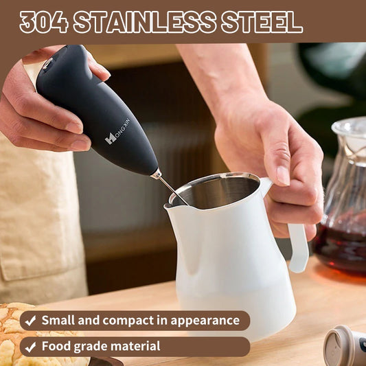 Handheld Electric Milk Frother, Coffee Foamer, Egg Beater, Cappuccino Stirrer, Mini Portable Blender, Home Kitchen Whisk Tool - 02ALABA