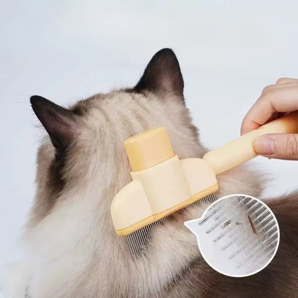 Pet Cat Comb Cat Dog Hair Remover Brush Cat Hair Grooming And Care Comb For Long Hair Dog Pet Brush Hair Removal Cleaning Tool