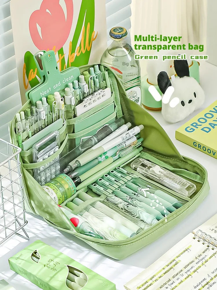 12 Layers Large Capacity Pencil Case Good Looking Multifunctional Classification Storage Stationery Storage Bag 1pc - 02ALABA