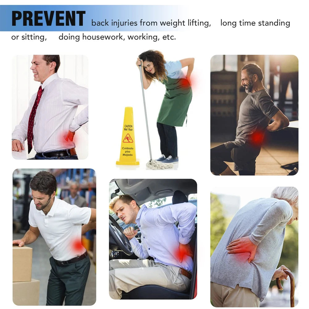 Adjustable Lumbar Support Belt - Breathable Lower Back Brace for Lifting, Herniated Disc, Sciatica & Pain Relief