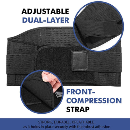 Adjustable Lumbar Support Belt - Breathable Lower Back Brace for Lifting, Herniated Disc, Sciatica & Pain Relief