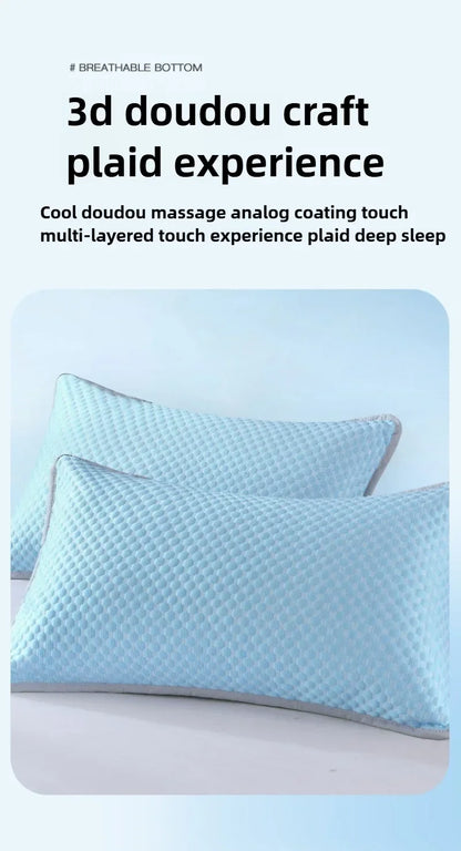 Summer Cooling Pillowcase Solid Color Ice Bean Bean Pillowcase Cool Feeling Air Conditioning Cover Washable  (No Pillow) 48x74cm