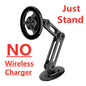 Magnetic Car Wireless Charger Stand, Magnet Car Mount, Fast Charging Station, Phone Holder Bracket for iPhone 15, 14, 13, 12 Pro Max - 02ALABA