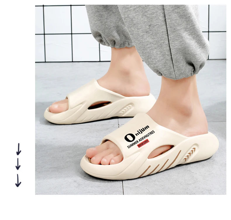 Discover the New Men's Massage Slippers, perfect for both indoor and outdoor use. These casual beach sandals feature a comfortable sole and come in a wide range of sizes from 38 to 47. - 02ALABA