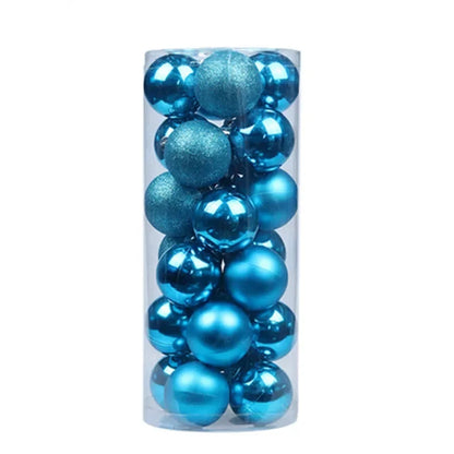24 Pcs Christmas Ball Ornaments for Xmas Tree - Shatterproof Hanging Decorations for Holiday Wedding - 02ALABA