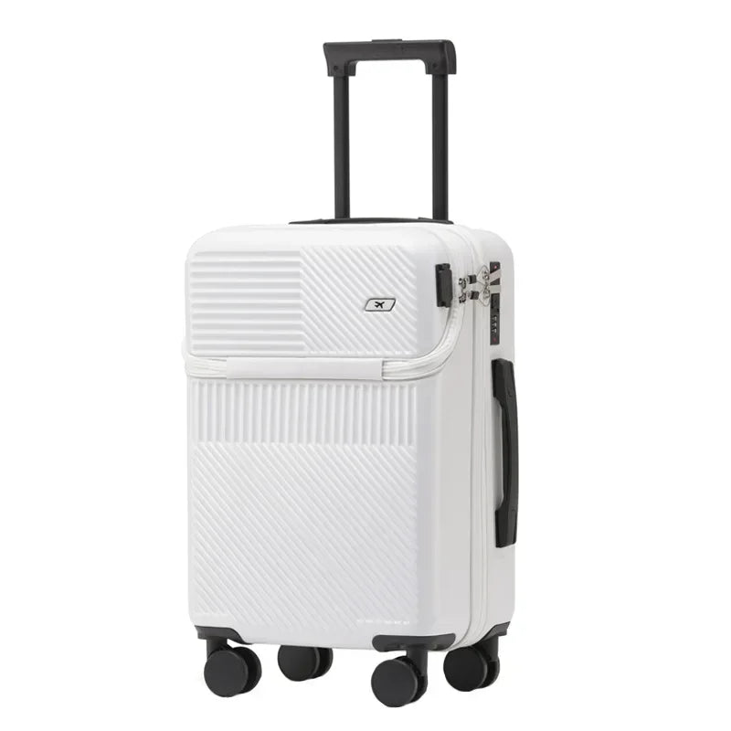 Lightweight Cabin Rolling Luggage - Trolley Password Suitcase with Wheels for Business Travel - 02ALABA