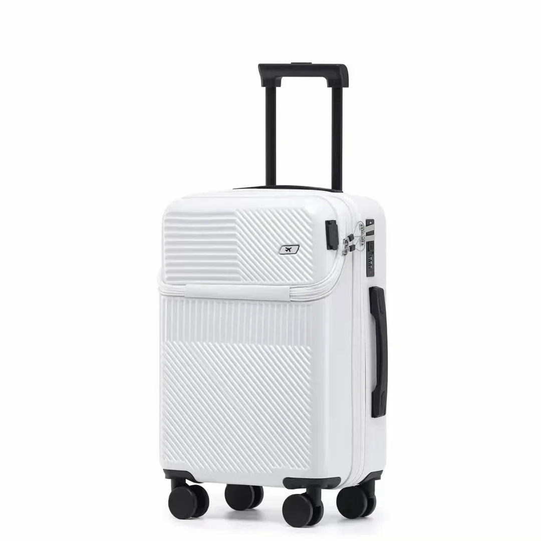 Lightweight Cabin Rolling Luggage - Trolley Password Suitcase with Wheels for Business Travel - 02ALABA
