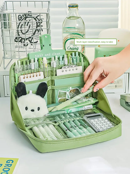 12 Layers Large Capacity Pencil Case Good Looking Multifunctional Classification Storage Stationery Storage Bag 1pc - 02ALABA