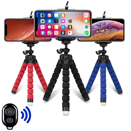 Tripods, mobile phone holders, camera clips, smartphone monopods, mini octopus tripods, and stands for phones. - 02ALABA