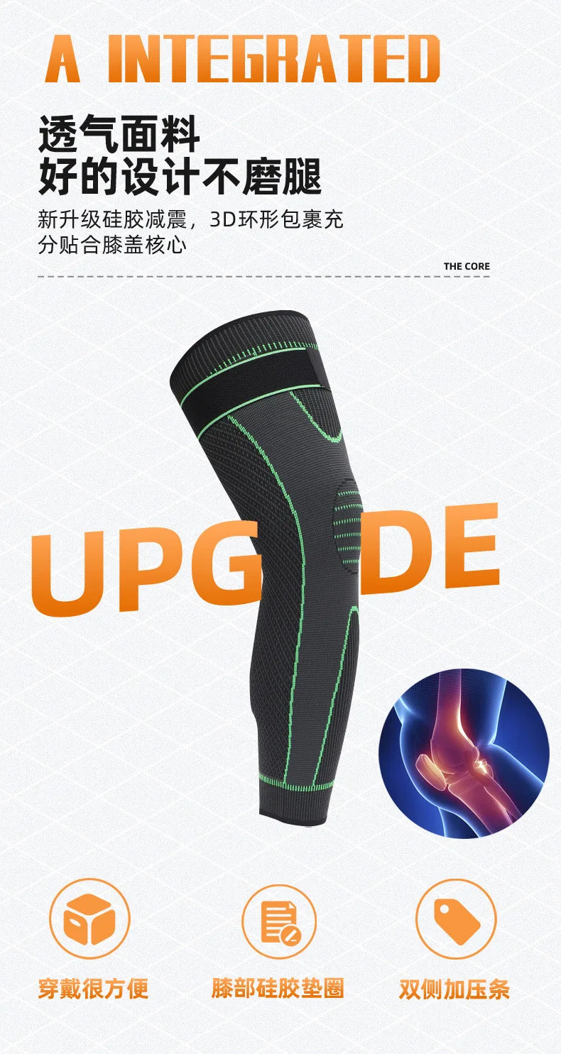 1 Pc Compression Knee Pad - Extended Support Sport Sleeve, Elastic Brace for Arthritis & Joint Pain Relief