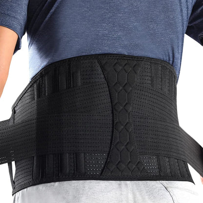 Adjustable Lumbar Support Belt - Breathable Lower Back Brace for Lifting, Herniated Disc, Sciatica & Pain Relief