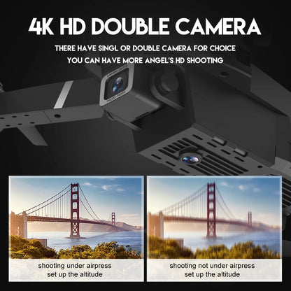 2024 E88Pro RC Drone 4K Professional with 1080P Wide-Angle HD Camera, Foldable Helicopter, Wi-Fi FPV, Height Hold, Gift Toy - 02ALABA