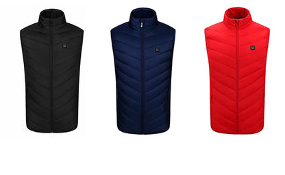 USB-Powered Heated Vest for Men and Women - Electric Heating Jacket with Adjustable Temperature for Outdoor Sports, Camping, Motorcycling, and Winter Activities