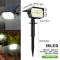 72/68 LED Solar Landscape Lights, IP65 Waterproof Outdoor Solar Light with 3 Modes, Solar Garden Spotlight for Yard, Lawn, Walkway. - 02ALABA