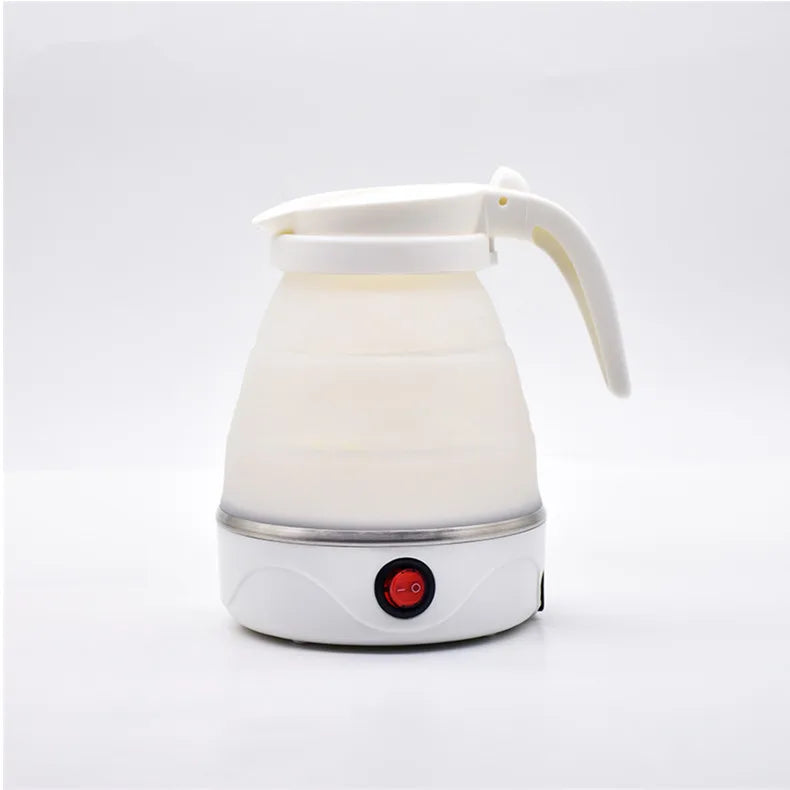 220V 0.6L Mini Folding Kettle Portable Water Heater 600W Silicone Compression Electric Kettle Home Kettle Easy To Travel