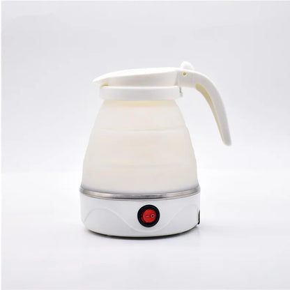 220V 0.6L Mini Folding Kettle Portable Water Heater 600W Silicone Compression Electric Kettle Home Kettle Easy To Travel