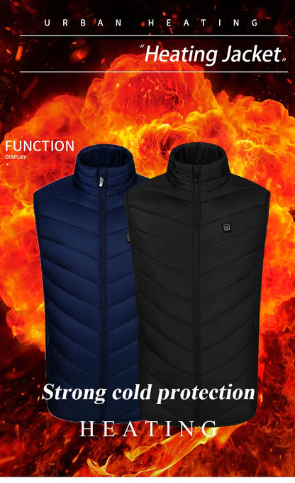 USB-Powered Heated Vest for Men and Women - Electric Heating Jacket with Adjustable Temperature for Outdoor Sports, Camping, Motorcycling, and Winter Activities