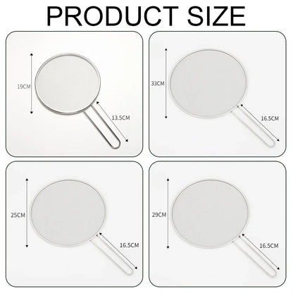 Stainless Steel Oil-Splash Guard for Cooking – Split Design Non-Stick Splatter Cover for Pans & Pots, Reusable Kitchen Tool