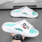 Discover the New Men's Massage Slippers, perfect for both indoor and outdoor use. These casual beach sandals feature a comfortable sole and come in a wide range of sizes from 38 to 47. - 02ALABA