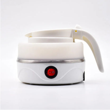 220V 0.6L Mini Folding Kettle Portable Water Heater 600W Silicone Compression Electric Kettle Home Kettle Easy To Travel