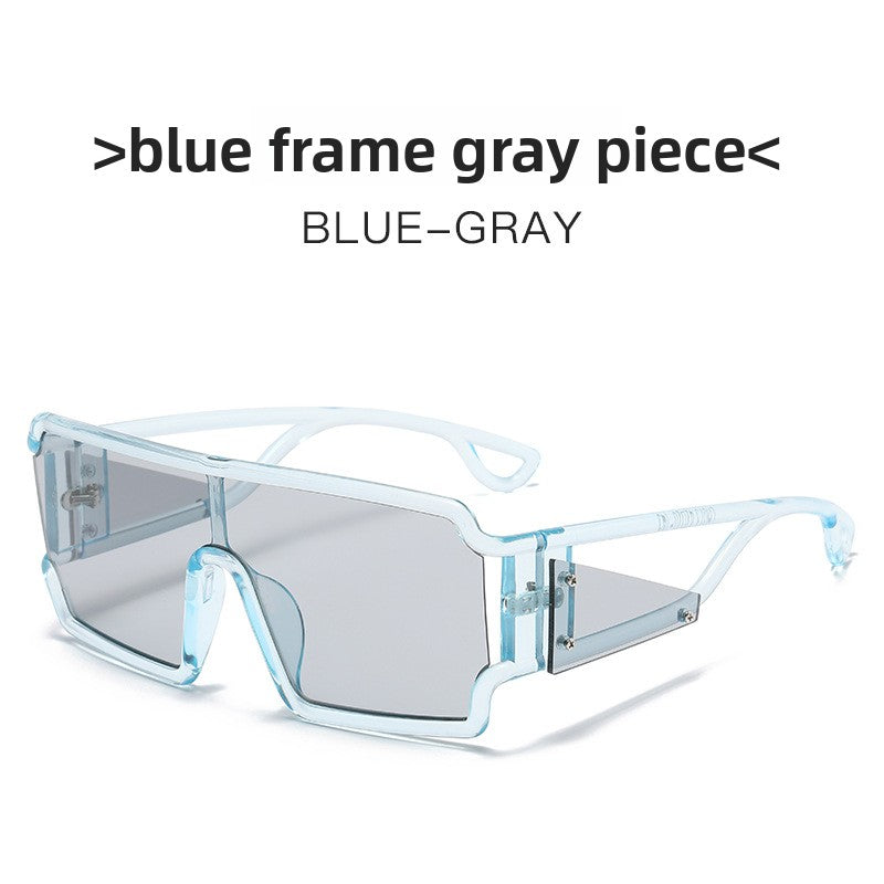 Avant-garde one-piece square sunglasses