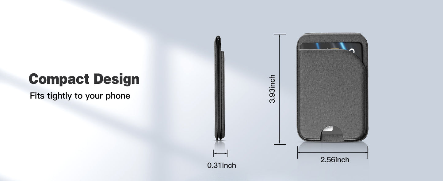 Mini Magnetic Wallet Phone Stand for iPhone16 15 14 12 Lightweight MagSafe Phone Card Stand Leather Magnetic Card Holder